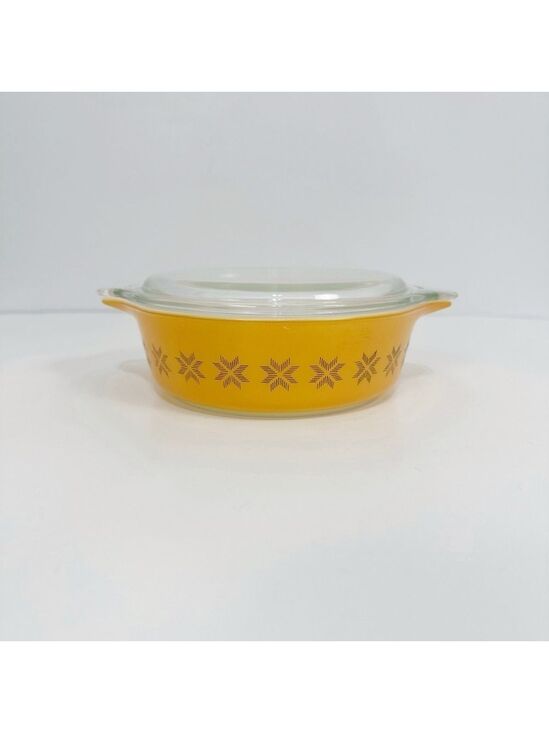 Pyrex Other - Pyrex Town & Country Cross Stitch Star Orange Casserole Dish  With Lid
